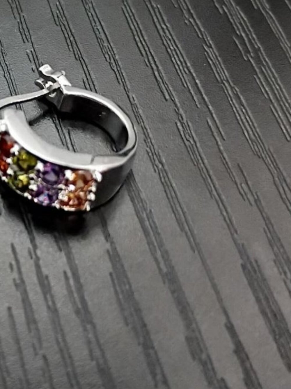 Gemstone Hoop Earrings
